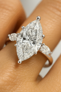 3 Carats Heart Shape Moissanite Ring for Women 925 Sterling Silver - Image 2