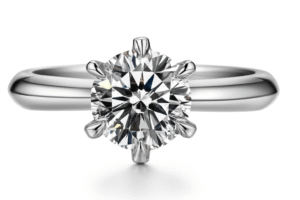 3 Carats 925 Silver Moissanite Engagement Ring - Image 3