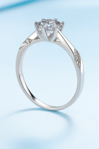 3 Carats 925 Silver Moissanite Engagement Ring - Image 6