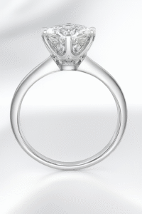 3 Carats 925 Silver Moissanite Engagement Ring - Image 4