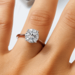 3 Carats 925 Silver Moissanite Engagement Ring