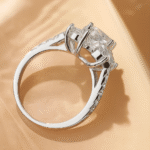 3 Carats Moissanite 925 Silver Ring - Image 3