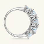 2 Carats Moissanite 925 Silver Ring - Image 2