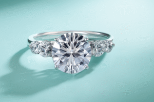 1 Carat Moissanite 925 Silver Ring - Image 2