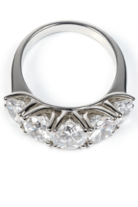 3 Carats Sunflower Pure 925 Silver Moissanite Ring - Image 2