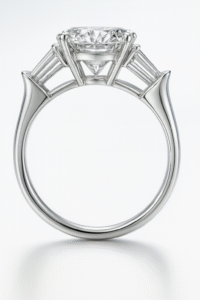 2 Carat 8mm Moissanite  925 Sterling Silver Ring - Image 3