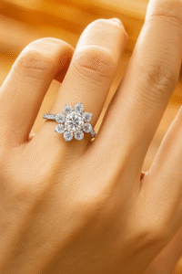 3.8 Carats 925 Silver Moissanite Engagement Ring - Image 4