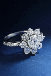 3.8 Carats 925 Silver Moissanite Engagement Ring - Image 2