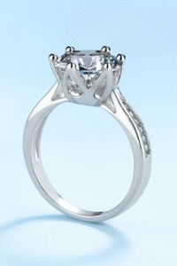 3 Carats Moissanite PT950 Platinum Ring - Image 3