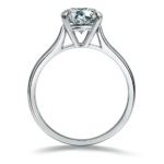 Solid Platinum PT950 Carats Moissanite Ring - Image 4