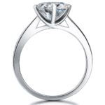 Solid 18K White Gold 3 Carats Moissanite Ring