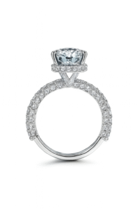 PT950 Platinum Ring - 3 Carat  Moissanite Unique Oval Solitaire Cut