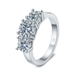 PT950 Platinum 2 Carats Moissanite Ring - Image 3