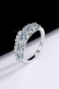 Super Luxury 18K Moissanite White Gold Ring 5 Carats Total