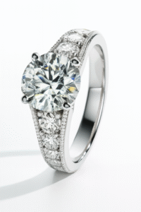 3 Carats  Horse Eye Moissanite 925 Silver Moissanite Ring - Image 3