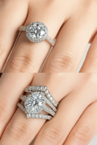 3 Carats Moissanite 925 Silver Moissanite Ring - Image 2