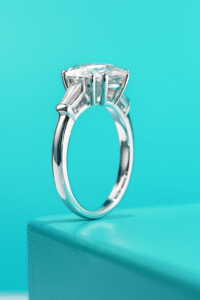 2 Carat Moissanite Halo 925 Sterling Silver Ring - Image 6