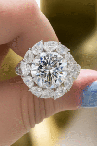 3 Carats Moissanite 925 Silver Engagement Ring