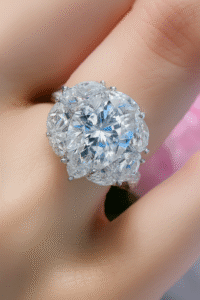 3 Carats Moissanite 925 Silver Engagement Ring - Image 3