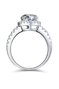 PT950 Platinum - Sunflower Design 2 Carat Moissanite Ring