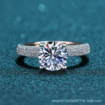 2 Carats PT950 Platinum Moissanite  Ring - Image 3