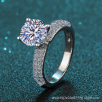 2 Carats PT950 Platinum Moissanite  Ring - Image 2
