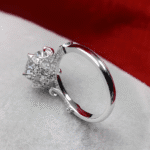 Solid Platinum PT950 Moissanite Ring 2 Carats - Image 3