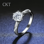 PT950 Platinum Moissanite Ring 2 Carats - Image 3
