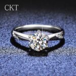 PT950 Platinum Moissanite Ring 2 Carats - Image 2