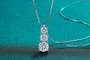 Silver Moissanite Necklace - Image 4