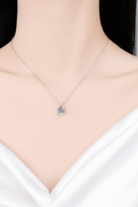 Silver Moissanite Necklace 5-Carat - Image 7